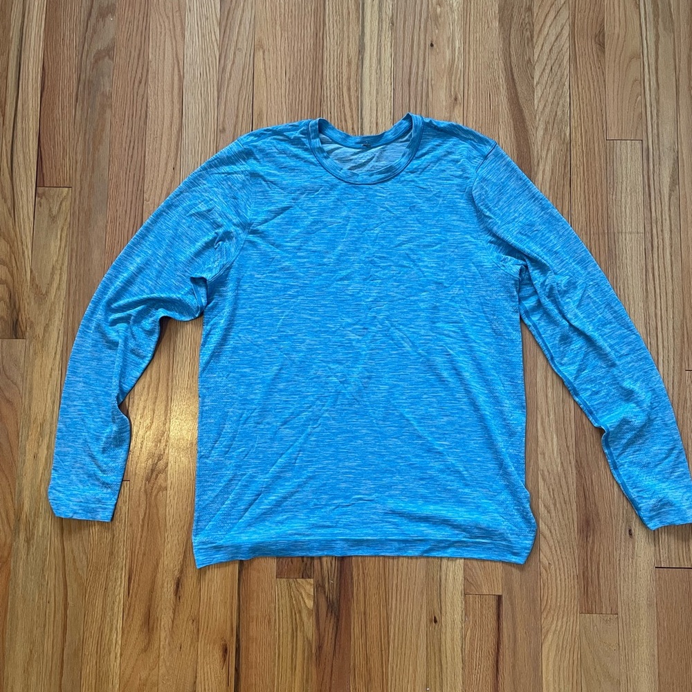 Lululemon Mens Metal Vent Tech Longsleeve Shirt Blue Large
